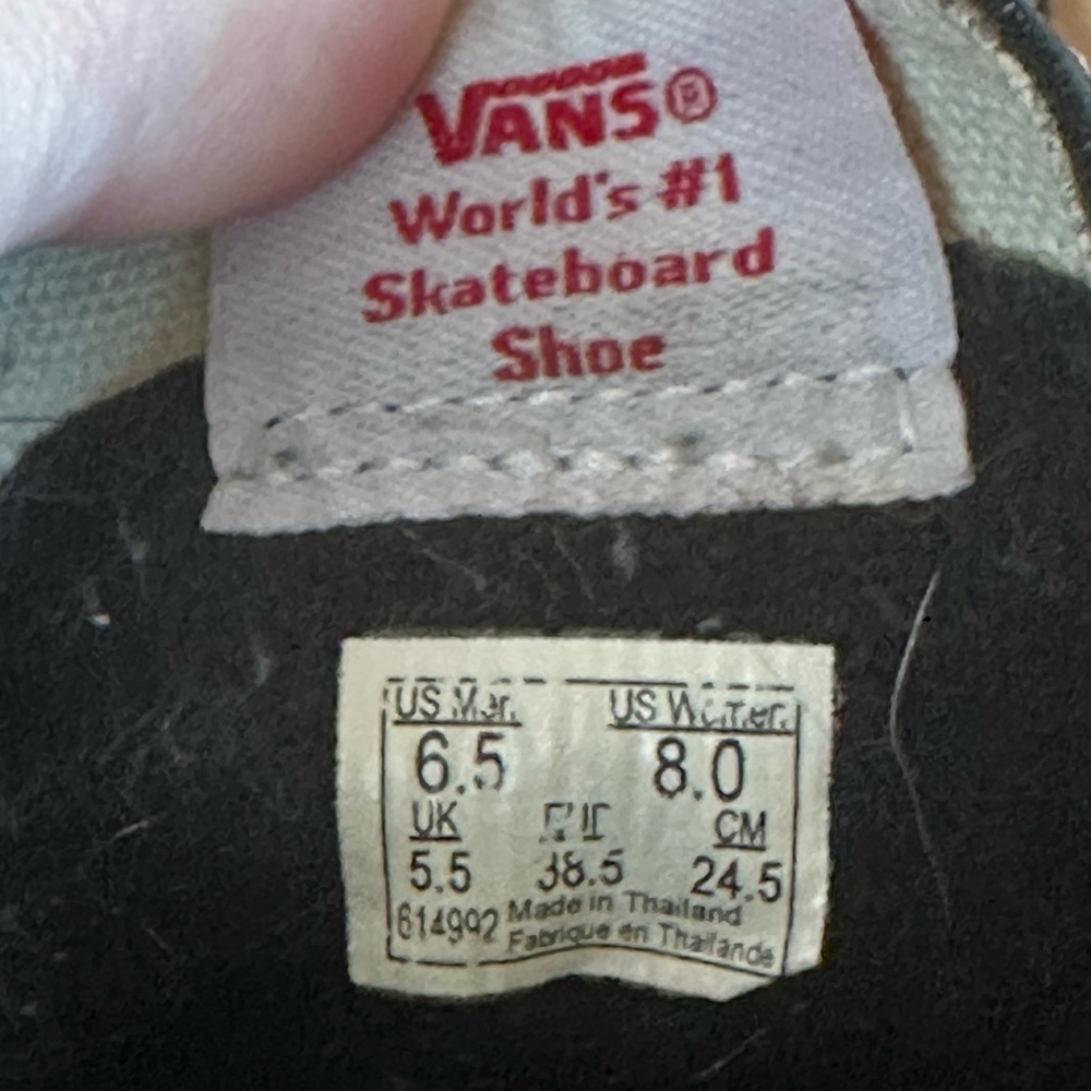 Van’s SK8-HI Shoe Sneaker Hi Top Black & White Size 8 women / 6.5 men / 38.5 EU - Picture 7 of 9